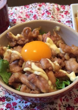 うちカフェごはん＊せせりの照りマヨ丼-レシピのメイン写真