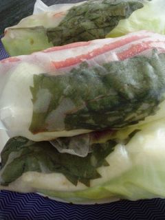 (∵)屋:大葉にんにく醤油生春巻きサラダ-レシピのメイン写真
