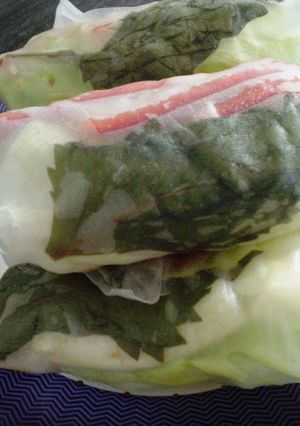 (∵)屋：大葉にんにく醤油生春巻きサラダ-レシピのメイン写真