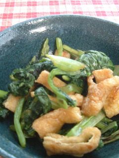 小松菜と油揚げの炒め物-レシピのメイン写真