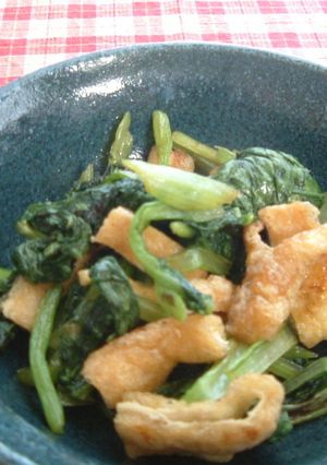小松菜と油揚げの炒め物-レシピのメイン写真