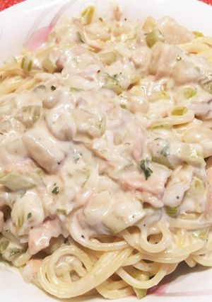 クラムチャウダー缶でクリームパスタ-レシピのメイン写真
