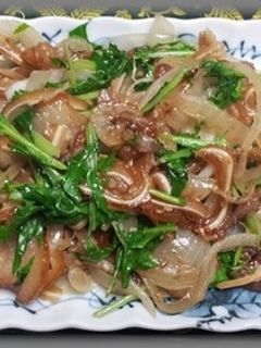 ミミガーと水菜の炒め物-レシピのメイン写真