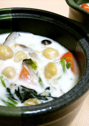 ひよこ豆とチキンのクリームシチュー-レシピのメイン写真
