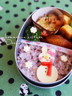 キャラ弁♡雪だるま3 クリスマス-レシピのメイン写真