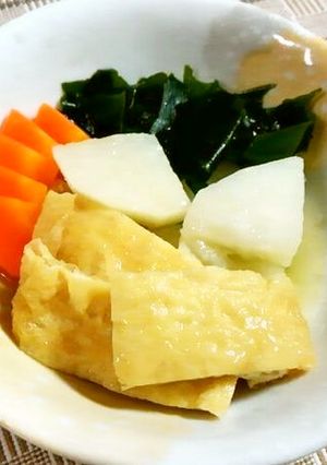 長芋とうす揚げ・わかめの煮物♪-レシピのメイン写真