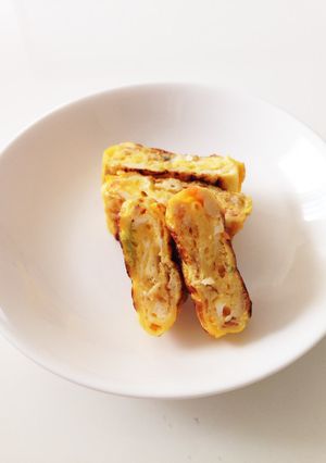 幼児食☆アレンジ☆野菜炒めから玉子焼き-レシピのメイン写真
