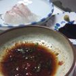 お醤油に飽きたら、、梅ドレ醤油で刺身!