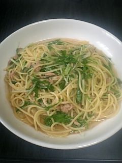 水菜のシャキシャキパスタ-レシピのメイン写真