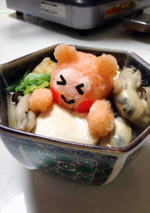 牡蠣とハゲの鍋 薬味はナベ猿君で♪-レシピのメイン写真
