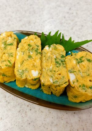 旦那様へのあと一品♪大葉入り卵焼き-レシピのメイン写真
