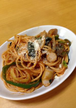 旬★ほうれん草deナポリタン-レシピのメイン写真