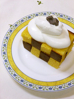 コンビニかすてらの生クリームのっけ-レシピのメイン写真