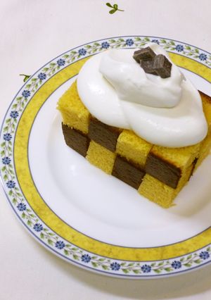 コンビニかすてらの生クリームのっけ-レシピのメイン写真