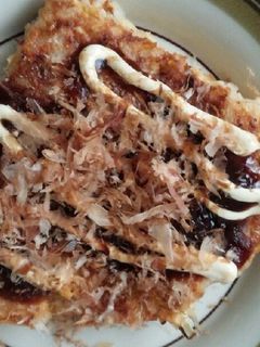 小麦粉なし ご飯とキャベツと卵のお好み焼-レシピのメイン写真