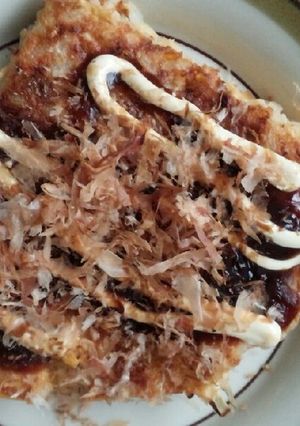小麦粉なし　ご飯とキャベツと卵のお好み焼-レシピのメイン写真