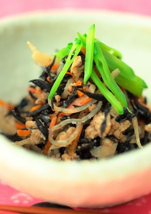 豚挽き肉入りひじきの甘味噌煮-レシピのメイン写真