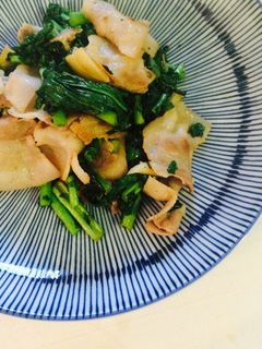 大根の葉と豚バラのにんにくポン酢炒め-レシピのメイン写真