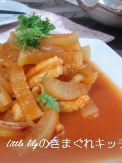大根といかのトマト煮-レシピのメイン写真