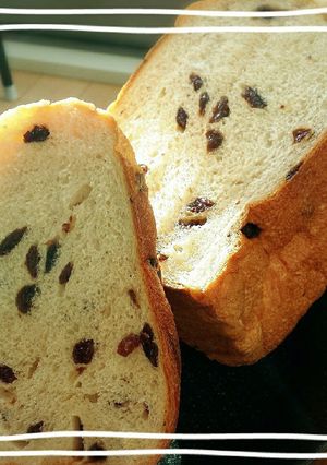 HBでレーズンたっぷりソフト食パン-レシピのメイン写真