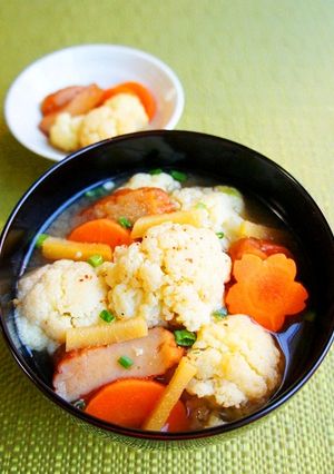 ✿風味豊か～カリフラワー金平入味噌汁✿-レシピのメイン写真