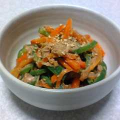 รูปของ 電子レンジでピッ♪ピーマンのゴマ和え