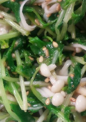 豆苗とえのきのごま和え-レシピのメイン写真