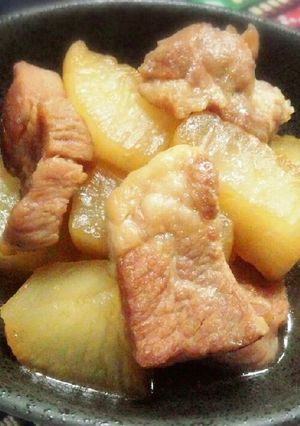 大根消費！フライパンで豚と大根の煮物♡-レシピのメイン写真
