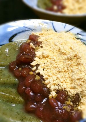 簡単過ぎw よもぎ餅 あんこ&きな粉がけ-レシピのメイン写真