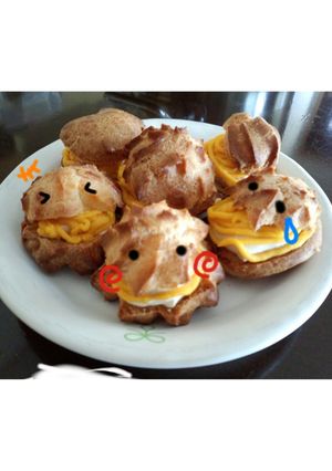 *かぼちゃのモンブランシュー*-レシピのメイン写真