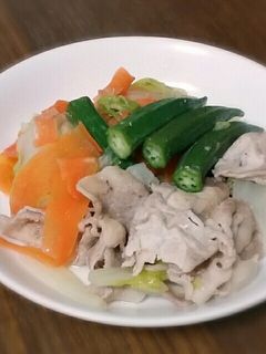 ヘルシー簡単!蒸し野菜&豚-レシピのメイン写真