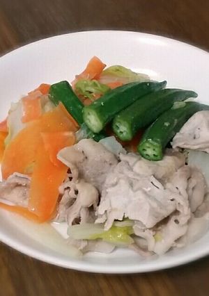 ヘルシー簡単!蒸し野菜&豚-レシピのメイン写真