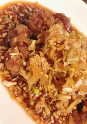 時短！豚肉で油淋鶏（すっぱいお肉）-レシピのメイン写真