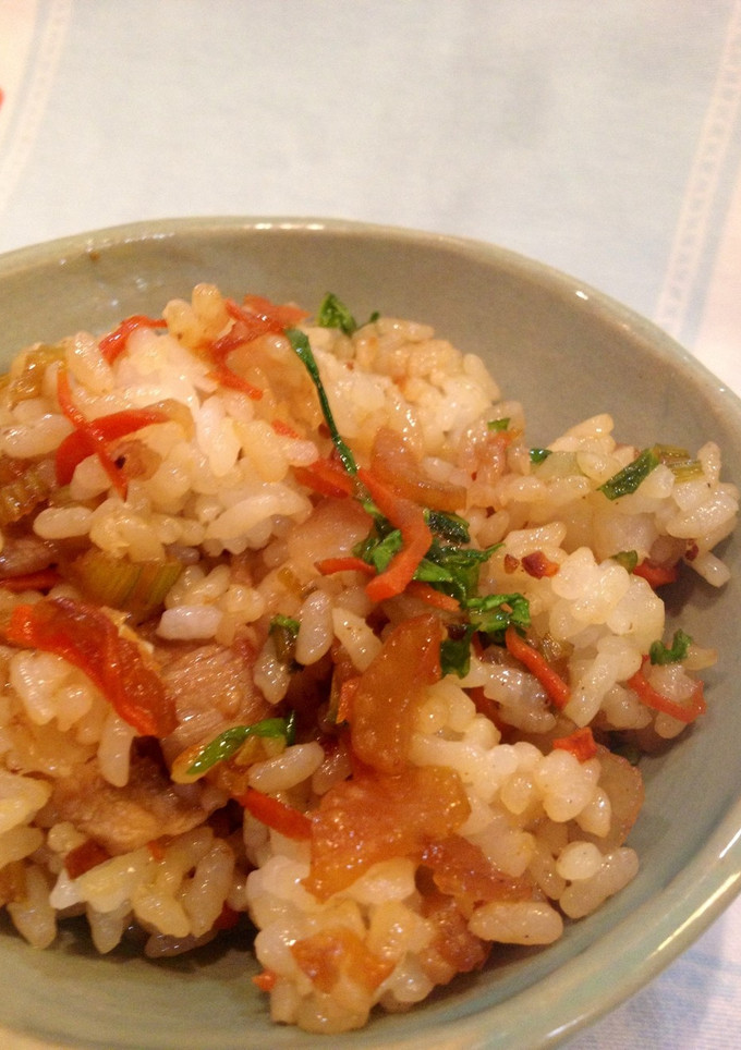 豚こまとセロリ 簡単混ぜ御飯-レシピのメイン写真