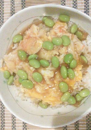 枝豆と蟹入り天津飯-レシピのメイン写真