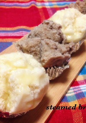 ノンオイル卵なし!簡単もちもち蒸しパン♡-レシピのメイン写真