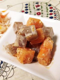 柿とこんにゃくの胡麻和え-レシピのメイン写真