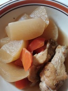 炊飯器de手羽元と大根の煮物-レシピのメイン写真