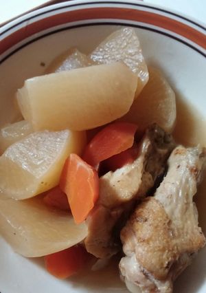 炊飯器de手羽元と大根の煮物-レシピのメイン写真