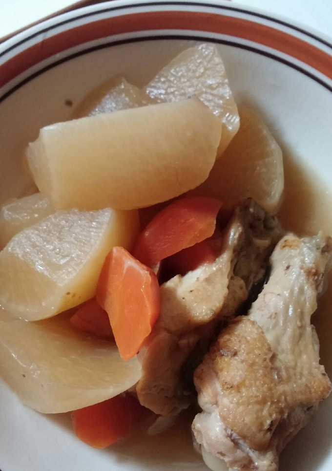 炊飯器de手羽元と大根の煮物-レシピのメイン写真