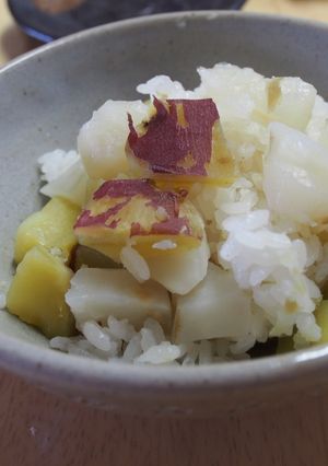 菊芋とさつま芋の二色ご飯-レシピのメイン写真