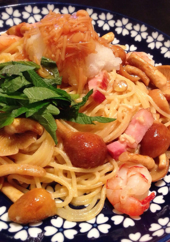 五右衛門風 なめこおろしの和風パスタ-レシピのメイン写真