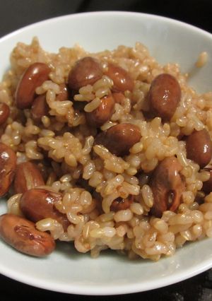 金時豆　玄米ご飯　圧力鍋で-レシピのメイン写真
