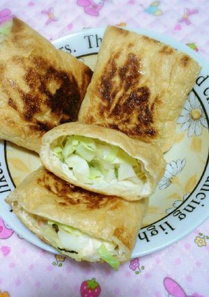 油揚げのハムマヨキャベツ♡-レシピのメイン写真