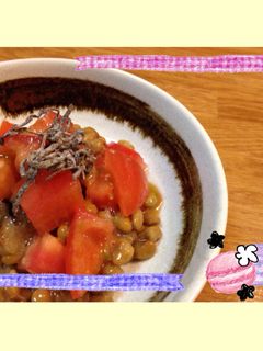 お酒のお供にも、トマトおろし納豆-レシピのメイン写真