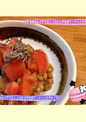 お酒のお供にも、トマトおろし納豆-レシピのメイン写真
