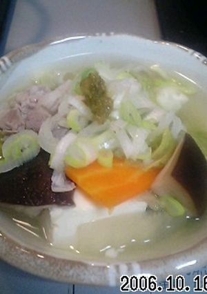 残り野菜でピリ辛鍋　ゆず胡椒風味-レシピのメイン写真