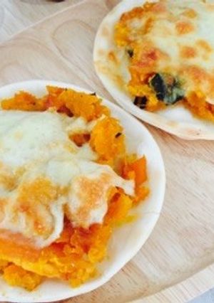 子供に人気！かぼちゃのピザ✿煮物リメイク-レシピのメイン写真