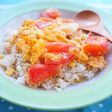 とろとろ卵とトマト炒めかけ炒飯