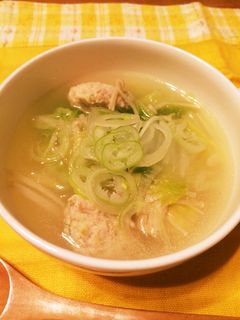 温ったか簡単白菜鶏団子スープ-レシピのメイン写真